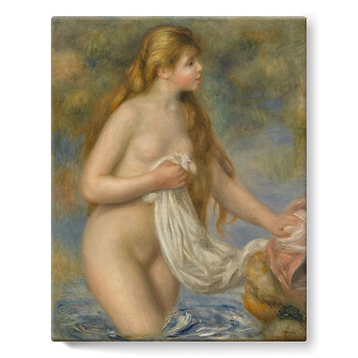 Long-Haired Bather (stretched canvas)