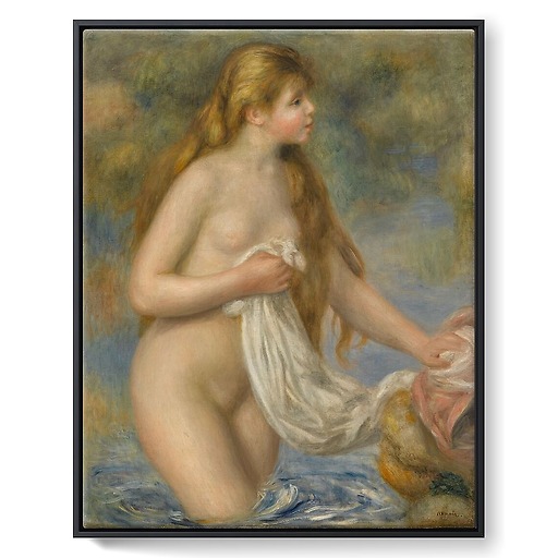 Long-Haired Bather (framed canvas)