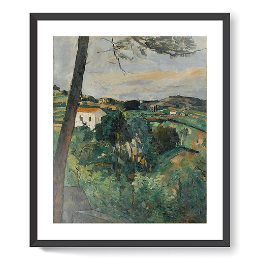 Pine tree at L'Estaque or Landscape with red roof (framed art prints)