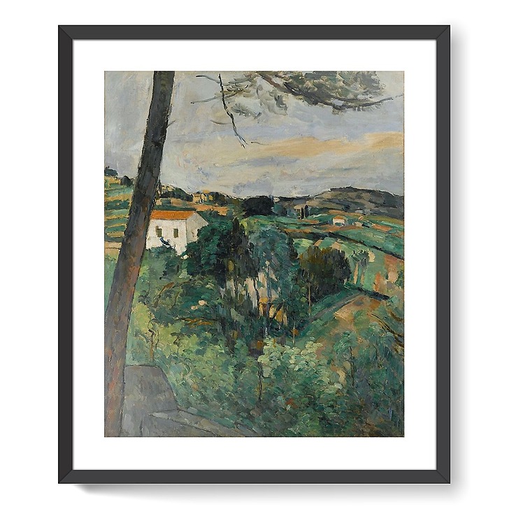 Paysage au toit rouge ou le pin d'Estaque (affiches d'art encadrées)