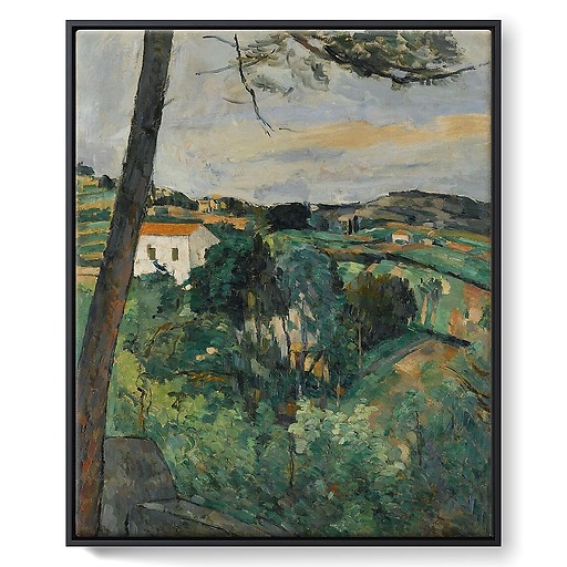 Pine tree at L'Estaque or Landscape with red roof (framed canvas)