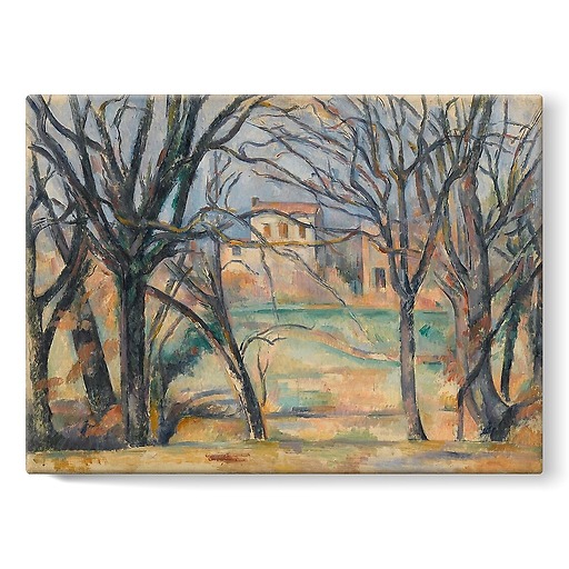 Trees and houses (stretched canvas)