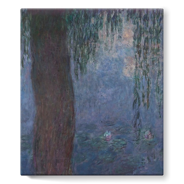 The Water Lilies: Morning with Willows (stretched canvas)