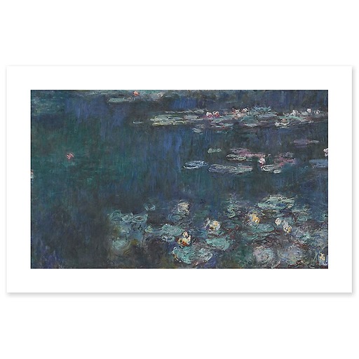 The Water Lilies: Green Reflections (canvas without frame)