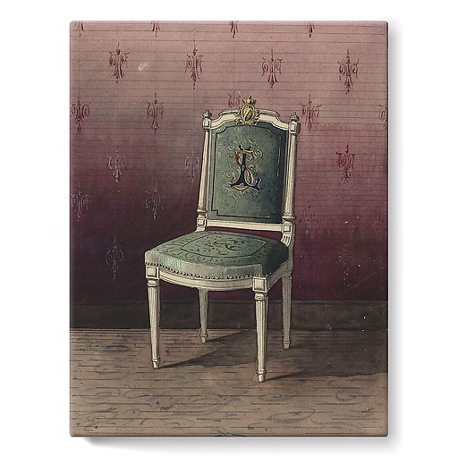 Projet de chaise recouverte d'une tapisserie (toiles sur châssis)