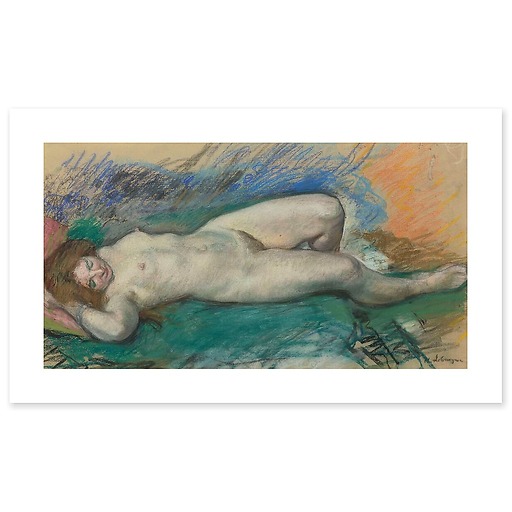 Naked woman lying down (canvas without frame)