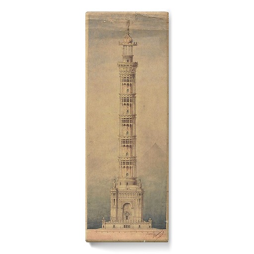 Monumental lighthouse project for Paris, elevation (stretched canvas)