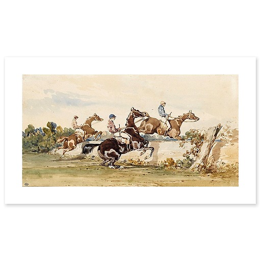 Horse racing (canvas without frame)