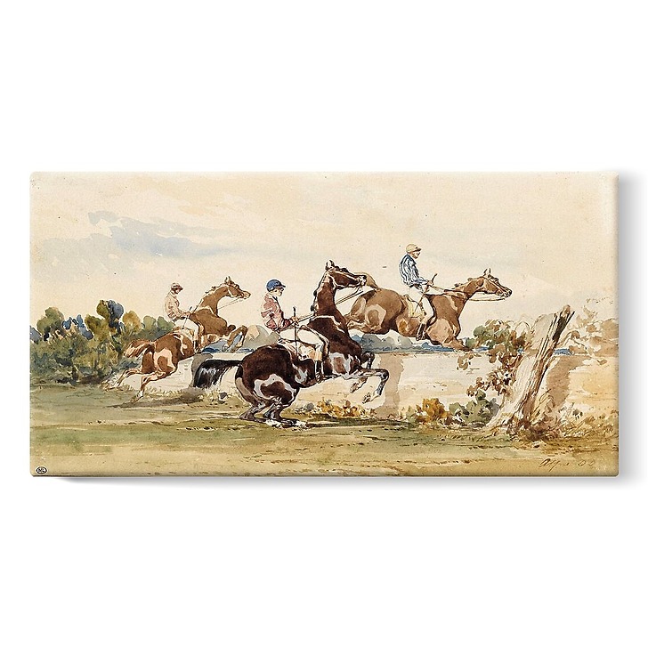 Course de chevaux (toiles sur châssis)