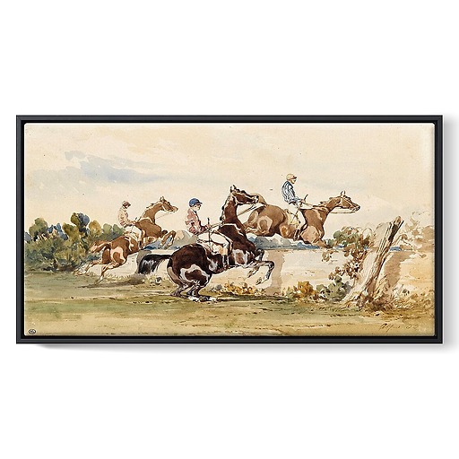 Horse racing (framed canvas)