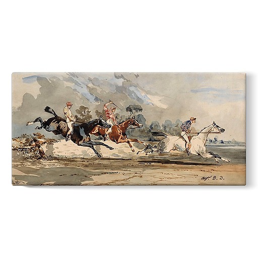 Horse racing (stretched canvas)