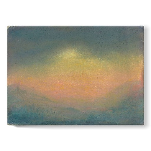 Landscape at sunset (stretched canvas)