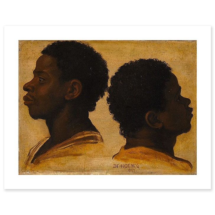 Deux têtes de jeunes noirs (affiches d'art)