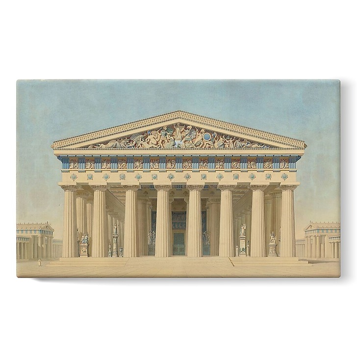 Temple T at Selinunte (Sicily), reconstructed elevation of the main facade (stretched canvas)