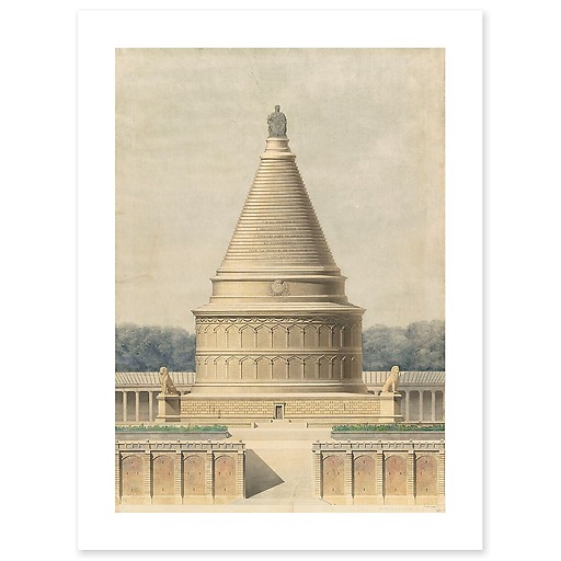 Funerary monument commemorating the Defence of Paris: central part of the monument (art prints)