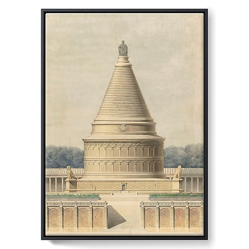 Funerary monument commemorating the Defence of Paris: central part of the monument (framed canvas)