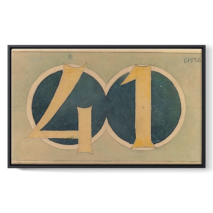 Hôtel Jassedé : panneau de céramique, nombre 41 (toiles encadrées)