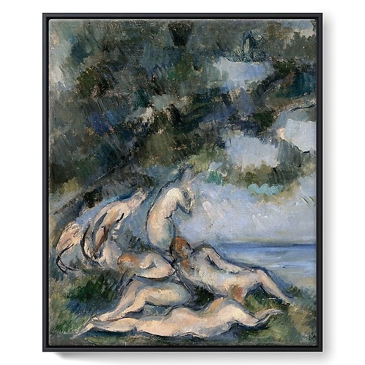 Boat and Bathers (framed canvas)