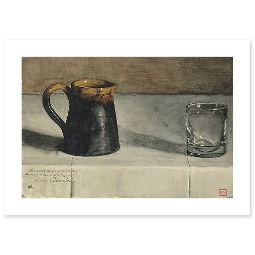 Still life: jug and glass on a table (art prints)