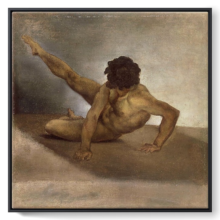 Homme nu renversé sur le sol (toiles encadrées)