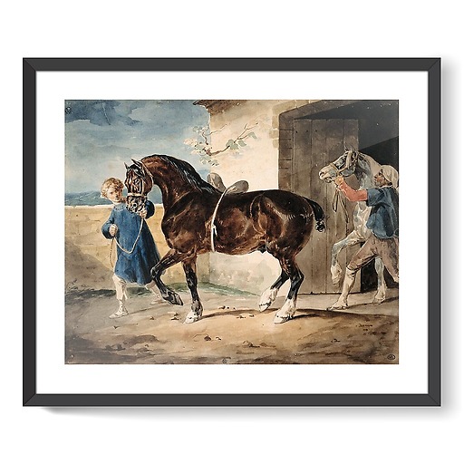 The exit from the stable (framed art prints)