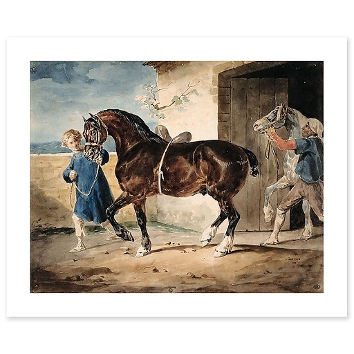 The exit from the stable (canvas without frame)