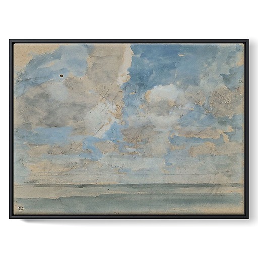 Cloudy sky over calm sea (framed canvas)