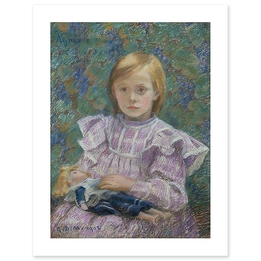Portrait of her daughter Agnes at age three (art prints)