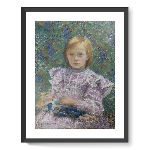 Portrait de sa fille Agnès à trois ans (affiches d'art encadrées)