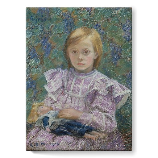 Portrait of her daughter Agnes at age three (stretched canvas)