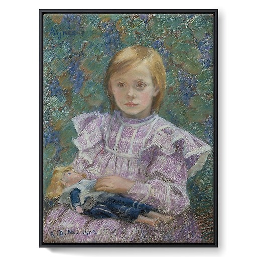 Portrait of her daughter Agnes at age three (framed canvas)