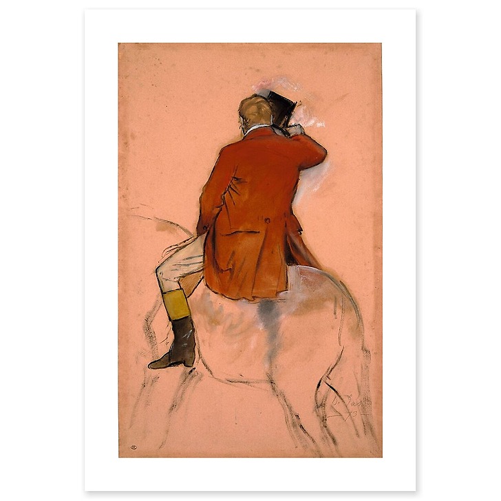 Rider in red dress (canvas without frame)