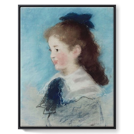 Portrait of Miss Hecht in profile (framed canvas)