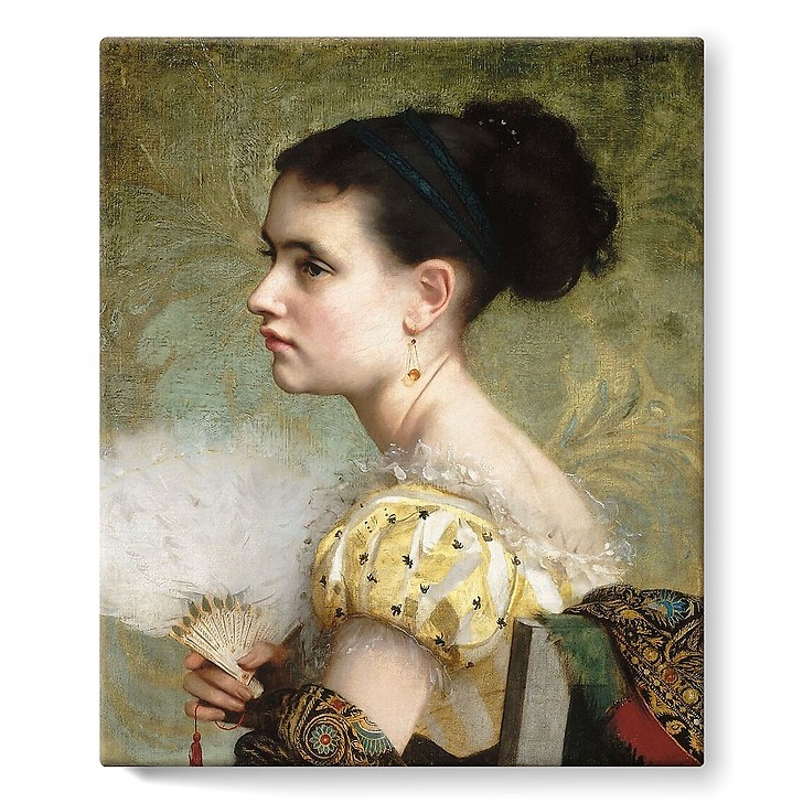 La femme à l'éventail (toiles sur châssis)