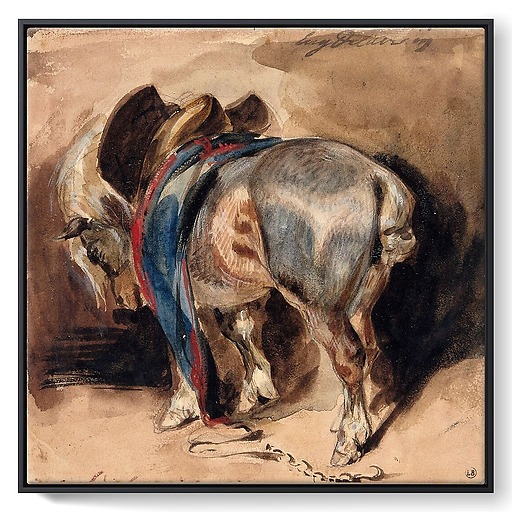 Horse turned left (framed canvas)