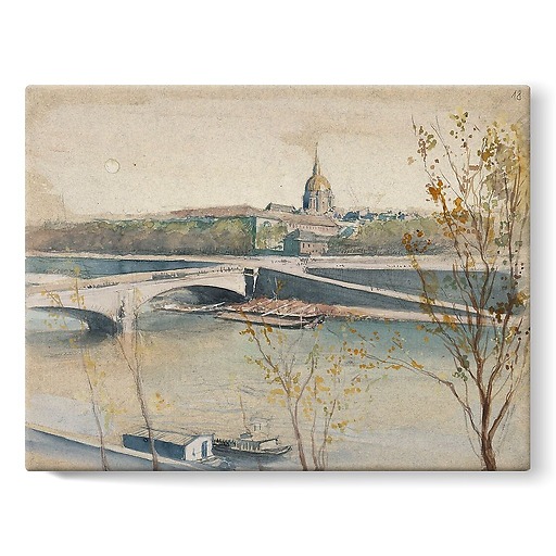 Album des vues de Paris, le pont de l'Alma et le dôme des Invalides (toiles sur châssis)