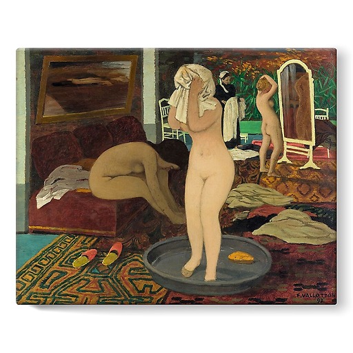 Women bathing (stretched canvas)