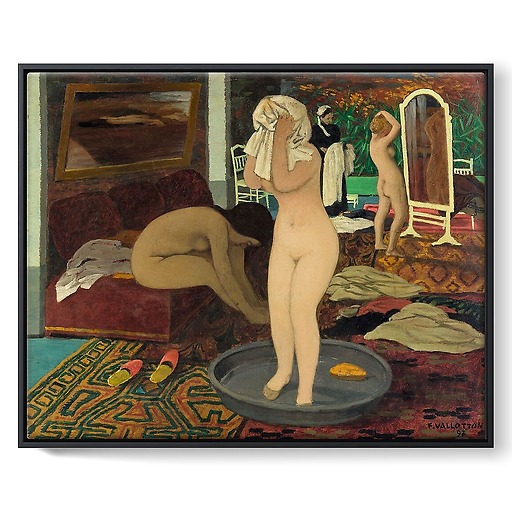 Women bathing (framed canvas)