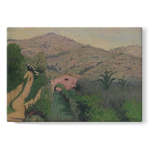 Landscape around Perugia (stretched canvas)