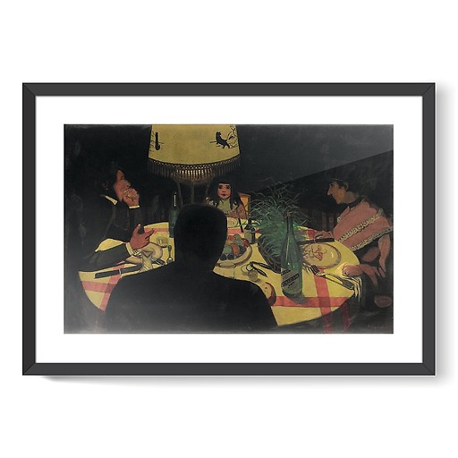 The Dinner, lamp effect (framed art prints)