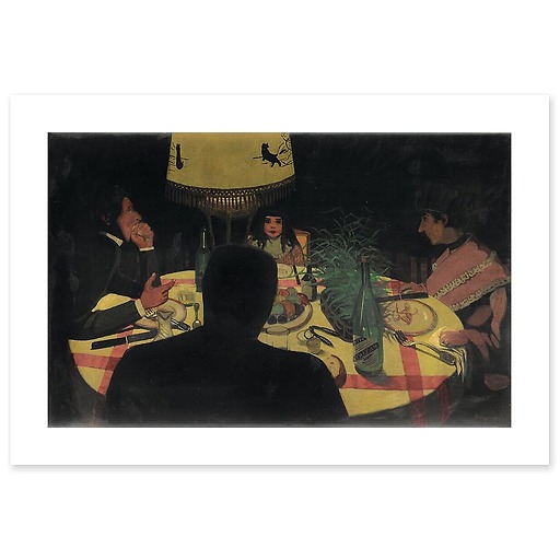 The Dinner, lamp effect (canvas without frame)