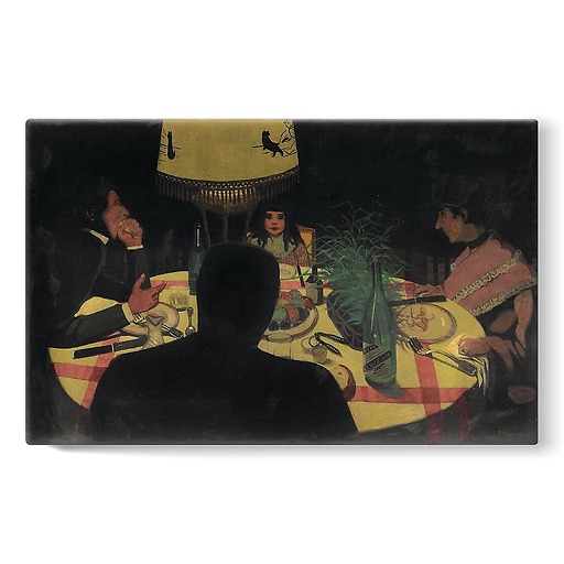 The Dinner, lamp effect (stretched canvas)