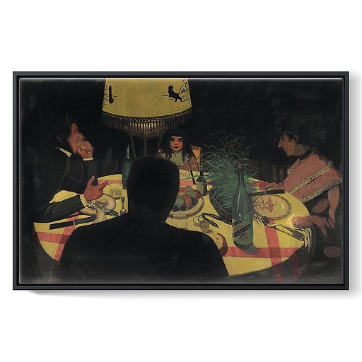The Dinner, lamp effect (framed canvas)
