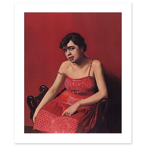 The Romanian girl in the red dress (canvas without frame)