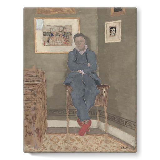 Portrait de Félix Vallotton, dans son atelier (toiles sur châssis)