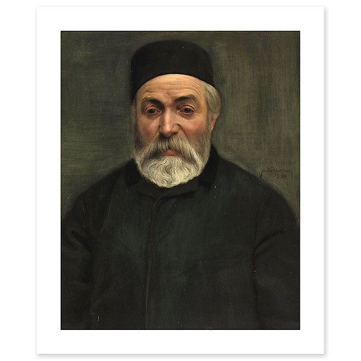 House keeper or portrait of a man with a grey beard (canvas without frame)