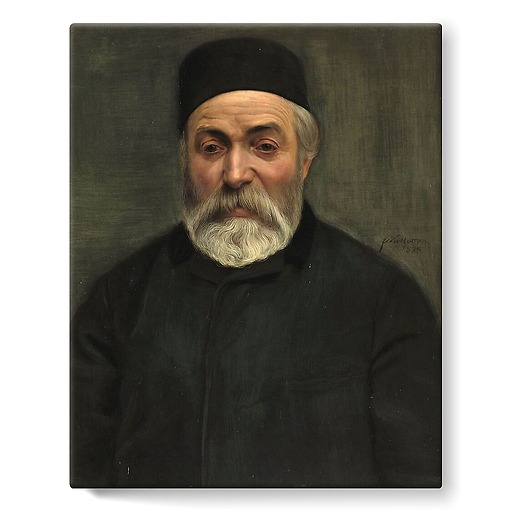 House keeper or portrait of a man with a grey beard (stretched canvas)