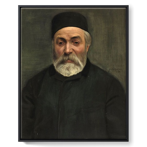 House keeper or portrait of a man with a grey beard (framed canvas)