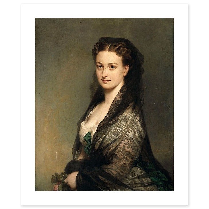 The stranger with the mantilla (art prints)