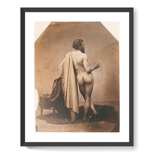 Etude de nu masculin de dos (Edmond Lebel') (affiches d'art encadrées)